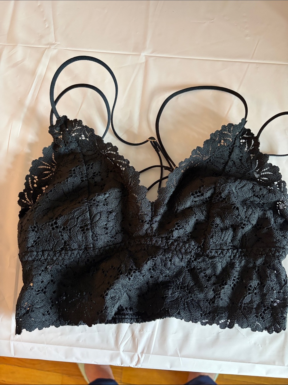 Victoria's Secret Black Lace Strappy Bralette